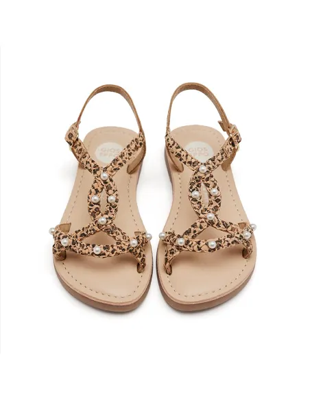 SANDALIA DE NIÑA LEOPARDO MARTELL | GIOSEPPO