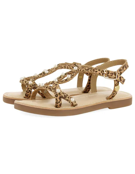 SANDALIA DE NIÑA LEOPARDO MARTELL | GIOSEPPO