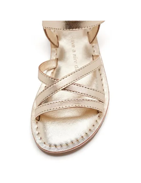 SANDALIA DE NIÑA PLATINO TOLLAND | GIOSEPPO