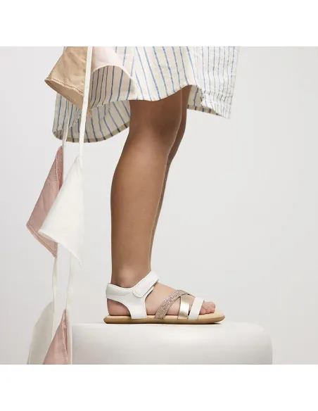 SANDALIA DE NIÑA BLANCO BRANFORD | GIOSEPPO
