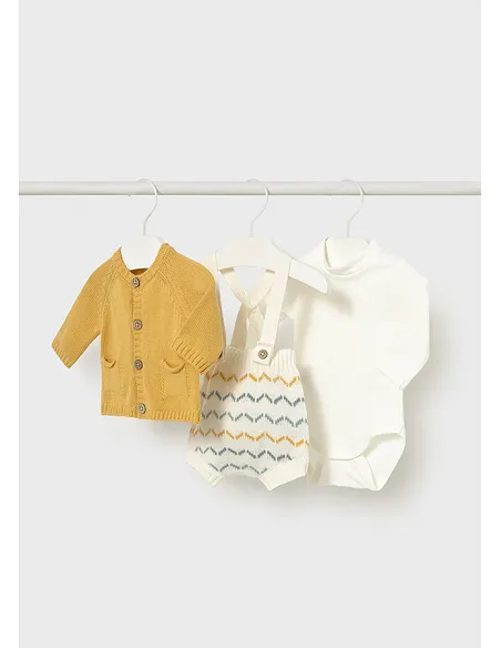 Conj. pantalon corto tricot - Manzanilla | MAYORAL