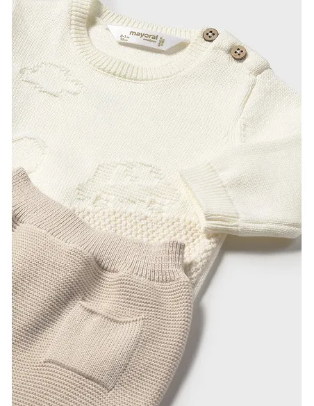 Conj. polaina tricot - Soja    | MAYORAL