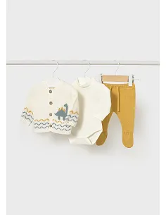 Conj. polaina 3 piezas tricot - Manzanilla | MAYORAL