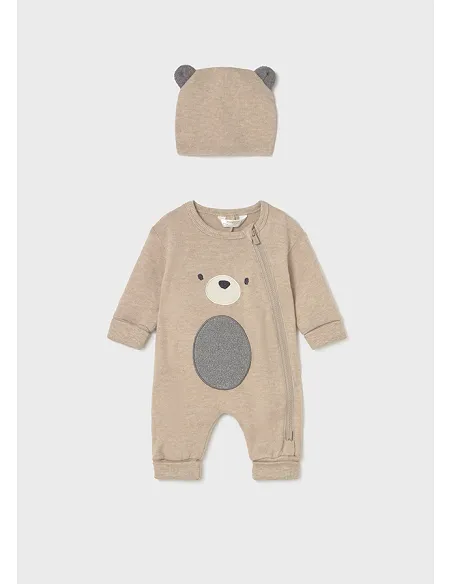 Pelele largo con gorro soft - Cereal vig | MAYORAL