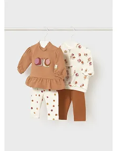 Conj. leggings 4 piezas - Canela   | MAYORAL