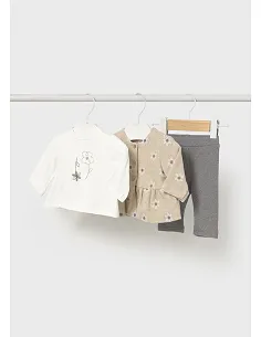 Conj. leggings 3 piezas - Arena vig | MAYORAL