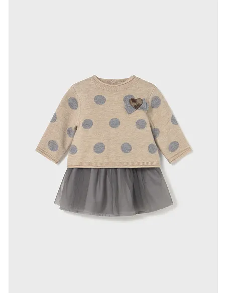 Vestido tricot combinado tul - Cereal vig | MAYORAL