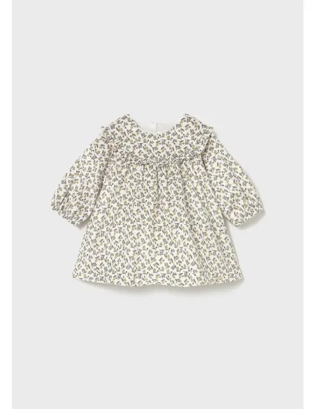 Vestido terciopelo estampado - Aceituna  | MAYORAL