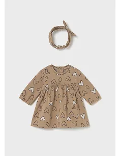 Vestido y diadema jacquard - Cacahuete  | MAYORAL