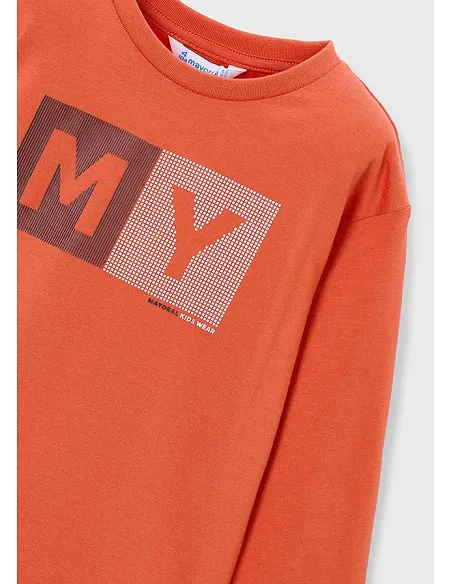 Camiseta m/l basica - Naranja   | MAYORAL