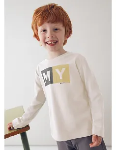 Camiseta m/l basica - Nata    | MAYORAL