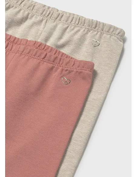 Set 2 leggings basicos - Arcilla   | MAYORAL