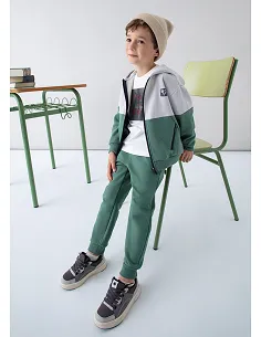 Pantalon felpa basico puños - Abeto    | MAYORAL