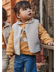 Chaleco pelo estructura - Arena    | MAYORAL