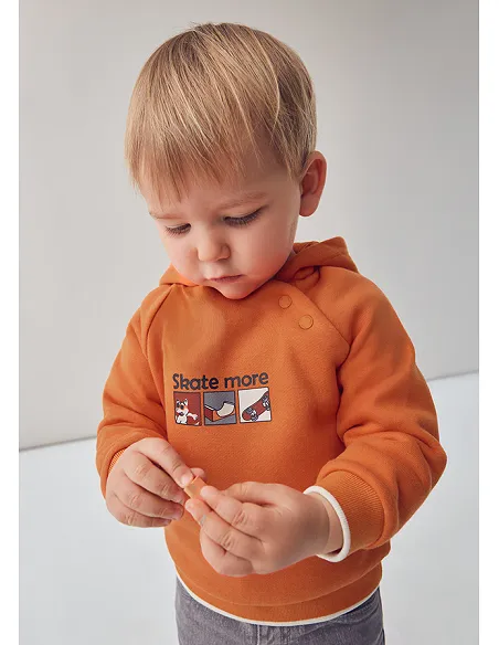 Pullover capucha - Calabaza  | MAYORAL