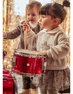 Vestido combinado tul - Perla    | MAYORAL