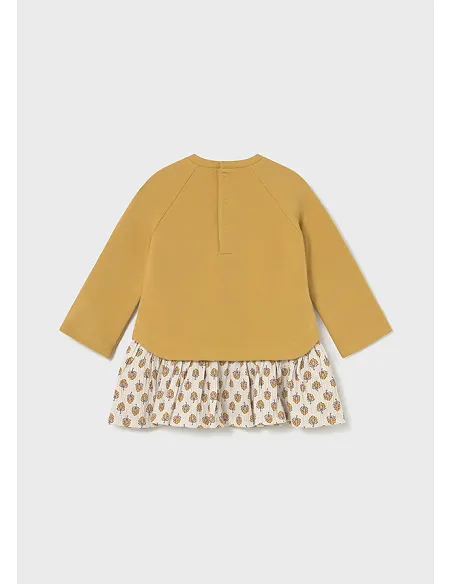 Vestido felpa combinado - Miel    | MAYORAL