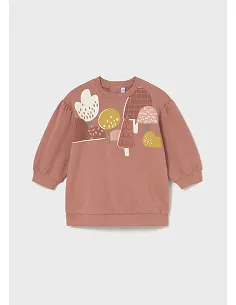 Vestido felpa grafica - Arcilla   | MAYORAL