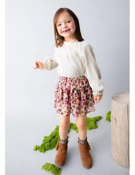 Camiseta m/l punto bambula - Macchiato  | MAYORAL