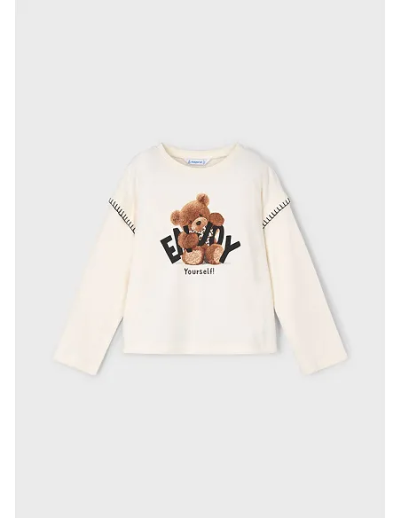 Camiseta m/l oso - Macchiato  | MAYORAL