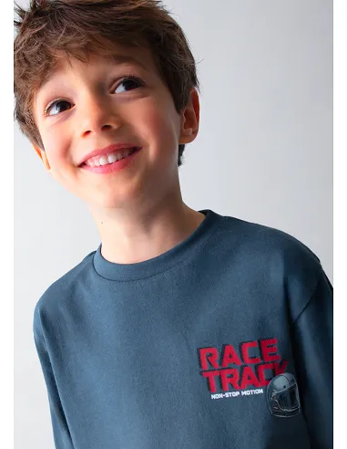 Camiseta m/l "race track" - Acero    | MAYORAL
