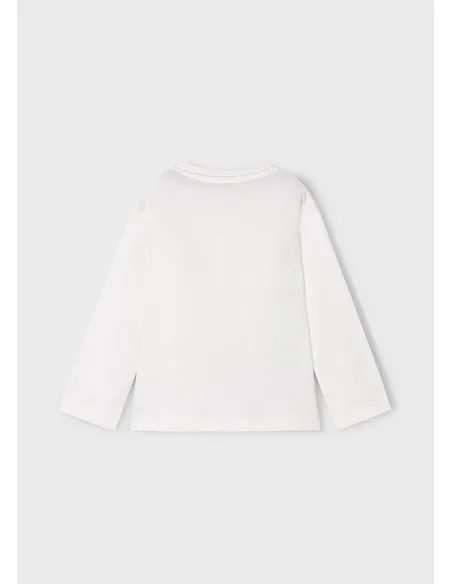 Camiseta m/l aplique - Nata    | MAYORAL