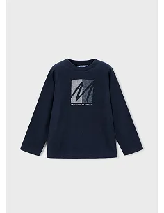 Camiseta m/l aplique - Marino   | MAYORAL