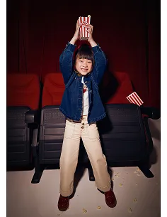 Pantalon sarga marine - Almendra  | MAYORAL