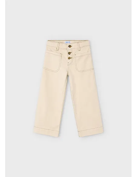 Pantalon sarga marine - Almendra  | MAYORAL