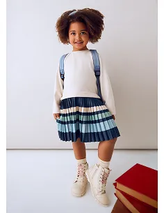 Vestido combinado rayas - Arena    | MAYORAL