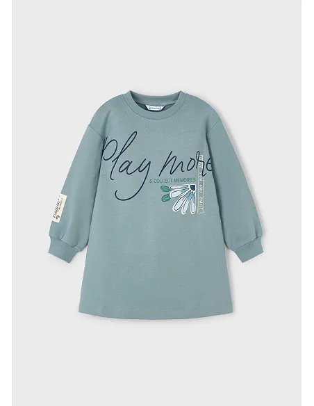 Vestido felpa evase - Salvia   | MAYORAL