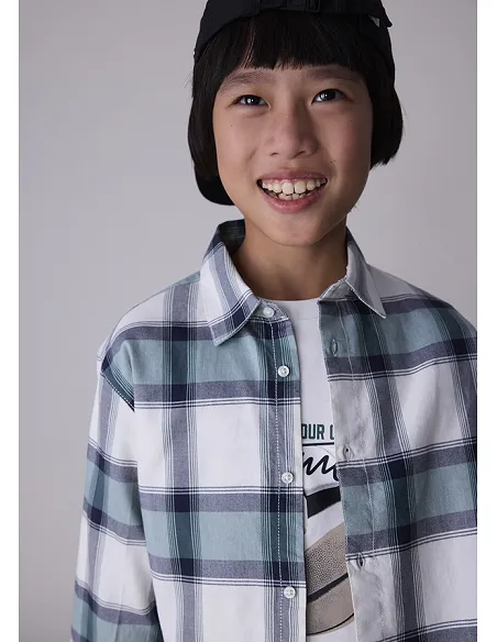 Camisa m/l cuadros - Pino    | MAYORAL