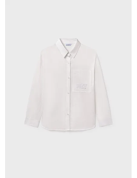 Blusa bolsillo - Nata    | MAYORAL