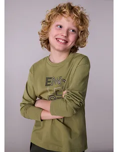 Camiseta m/l basica - Pesto    | MAYORAL