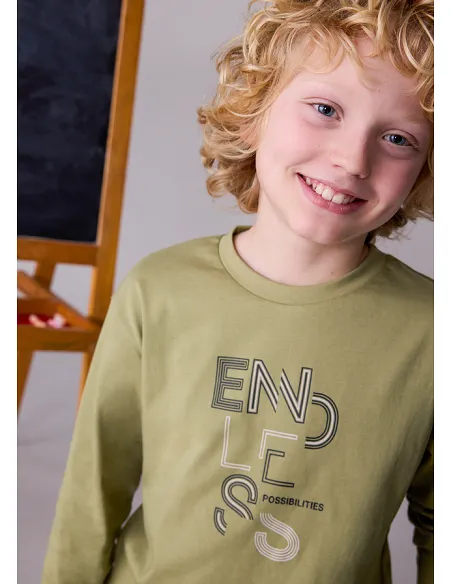 Camiseta m/l basica - Pesto    | MAYORAL