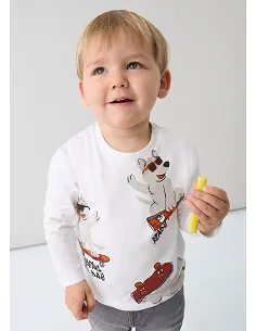 Camiseta m/l posicionada - Nata    | MAYORAL