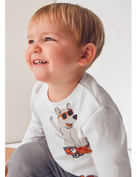 Camiseta m/l posicionada - Nata    | MAYORAL