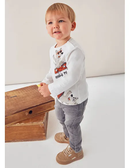 Camiseta m/l posicionada - Nata    | MAYORAL