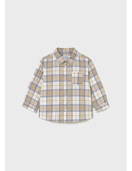 Camisa m/l cuadros viella - Cereal   | MAYORAL