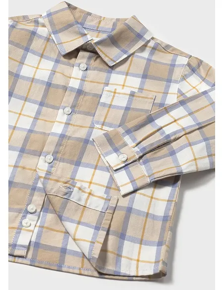 Camisa m/l cuadros viella - Cereal   | MAYORAL