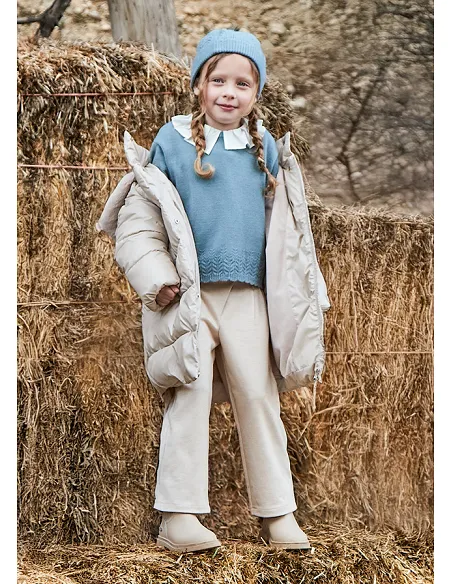 Pantalon punto pinzas - Beige    | MAYORAL