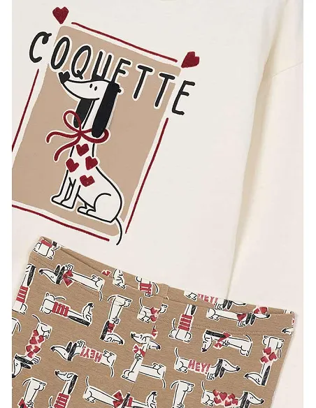 Conj. leggings estampado - Camel-rojo | MAYORAL