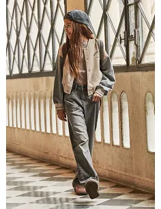 Pantalon largo tejano relax - Gris    | MAYORAL