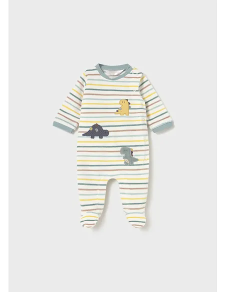 Pelele tundosado rayas - Hielo    | MAYORAL