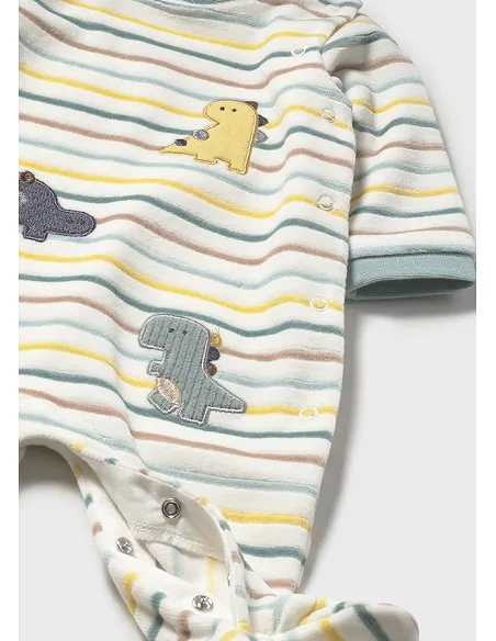 Pelele tundosado rayas - Hielo    | MAYORAL