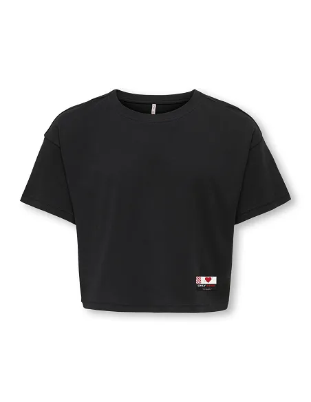 CAMISETA KOGOLI SMILE LOOSE -Black Patch AW | KIDS ONLY