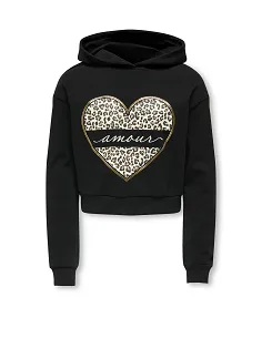 SUDADERA CON CAPUCHA KOGCOOPER LIFE HEART -Black Amour/Leo Heart | ...