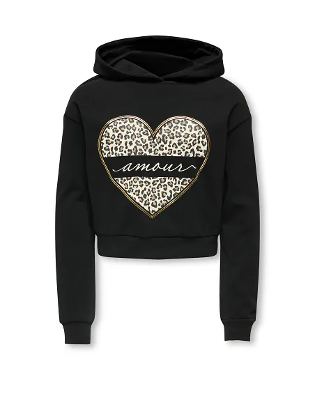 SUDADERA CON CAPUCHA KOGCOOPER LIFE HEART -Black Amour/Leo Heart | ...