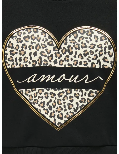 SUDADERA CON CAPUCHA KOGCOOPER LIFE HEART -Black Amour/Leo Heart | ...