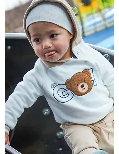 Pullover capucha - Nata    | MAYORAL